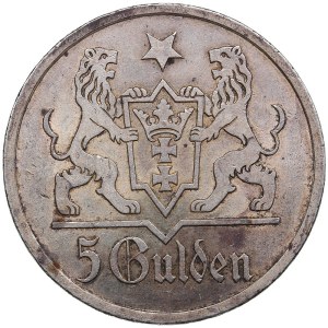 Free City of Danzig 5 Gulden 1927