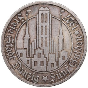 Free City of Danzig 5 Gulden 1927