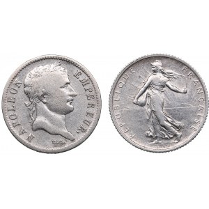 France 1 Francs 1809, 1899 (2)