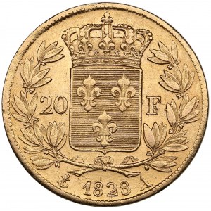 France 20 Francs 1828 A - Charles X (1824-1830)