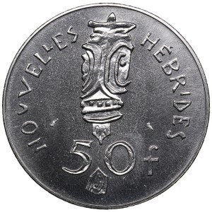 France, New Hebrides (Vanuatu) 50 Francs 1972 ESSAI (Pattern)