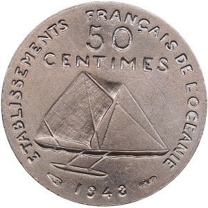 France, French Oceania 50 Centimes 1948 ESSAI (Pattern)
