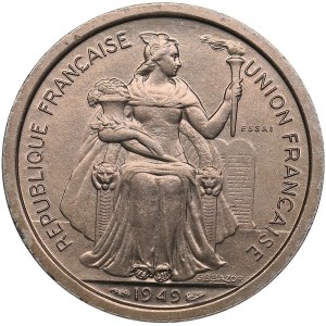 France, French Oceania 2 Francs 1949 ESSAI (Pattern)