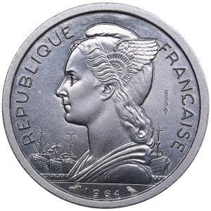 France, Comoros 2 Francs 1964 ESSAI (Pattern)