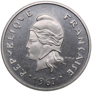 France, New Caledonia 20 Francs 1967 ESSAI (Pattern)