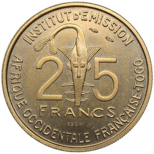 France, French West Africa 25 Francs 1957 ESSAI (Pattern) - Togo