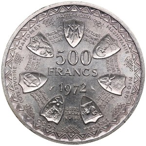 Western African States 500 Francs 1972 - 10th Anniversary of the Monetary Union