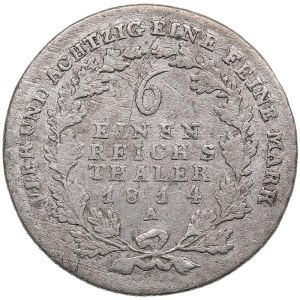 Germany, Prussia 1/6 Reichsthaler 1814 A