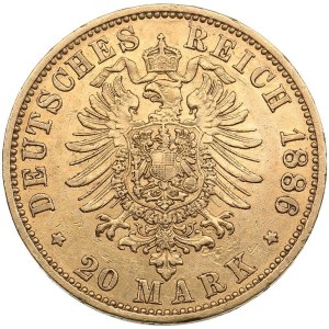 Germany, Prussia 20 Mark 1886 - William I (1861-1888)