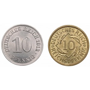 Germany 10 Pfennig 1912 & 10 Reichspfennig 1929 (2)