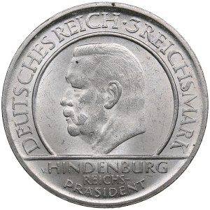 Germany, Weimar Republic 3 Reichsmark 1929 F - Schwurhand - Hindenburg