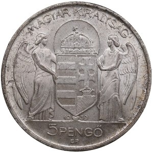 Hungary 5 Pengo 1939 - Miklós Horthy Birthday