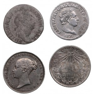 Small group of coins: Mexico, Great Britain, Italy, Germany (4)