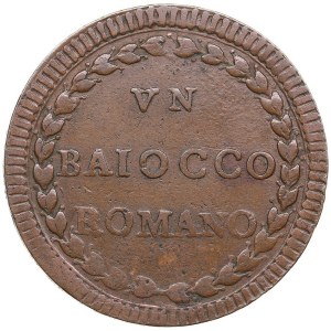 Italy, Papal States Æ Baiocco 1789 - Pius VI (1775-1799)