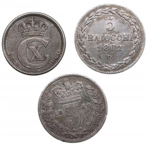 Small group of coins: Italy, Sweden, Great Britain (3)