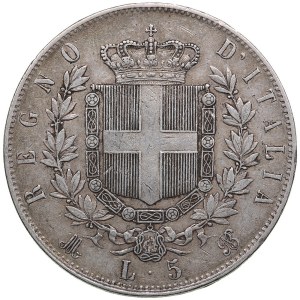Italy 5 Lire 1874 - Vittorio Emanuele II (1861-1878)