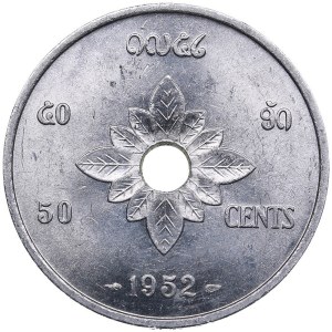 Laos 50 Cents 1952