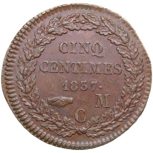 Monaco 5 Centimes 1837