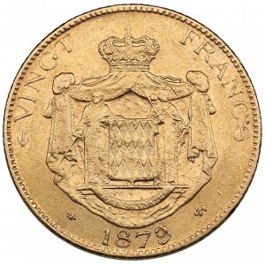 Monaco 20 Francs 1879 - Charles III (1856-1889)