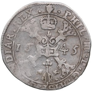 Spanish Netherlands, Antwerpen 1/4 Patagon 1645 - Philip IV (1621-1665)