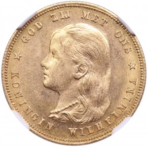 Netherlands 10 Gulden 1897 - NGC MS 65