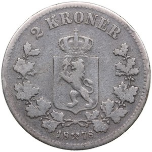 Norway 2 Kroner 1878 - Oscar II (1872-1905)