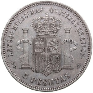 Spain 5 Pesetas 1871