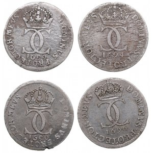 Sweden 5 Öre 1690, 1694, 1699 - Carl XII (1697-1718) (4)