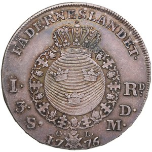 Sweden 1 Riksdaler 1776 OL - Gustav III (1771-1792)