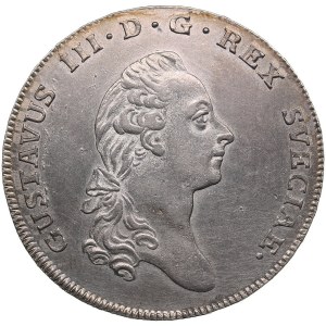 Sweden 1 Riksdaler 1781 OL - Gustav III (1771-1792)