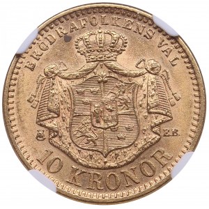 Sweden 10 Kronor 1901 EB - NGC MS 64