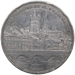 Switzerland 5 Francs 1876 - Lausanne Shooting Festival