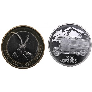 Switzerland 20 Francs 2006 & 10 Francs 2007 (2)