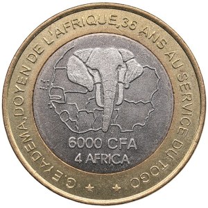 Togo 6000 Francs CFA / 4 Africa 2003