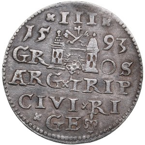 Riga, Poland 3 Grosz 1593 - Sigismund III (1587-1632)