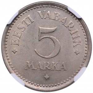 Estonia 5 Marka 1922 - NGC MS 63