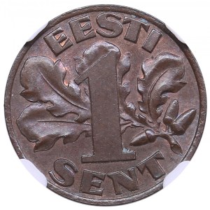 Estonia 1 Sent 1929 - NGC MS 63 BN
