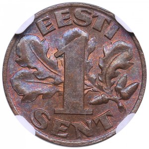 Estonia 1 Sent 1929 - NGC MS 65 BN