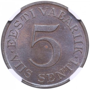 Estonia 5 Senti 1931 - NGC MS 64 BN