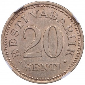Estonia 20 Senti 1935 - NGC MS 62