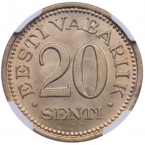 Estonia 20 Senti 1935 - NGC MS 65