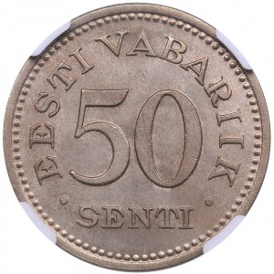 Estonia 50 Senti 1936 - NGC MS 62