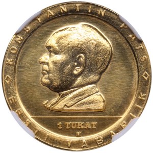 Estonia 1 gold ducat 1974 - President Konstantin Päts - NGC MS 68