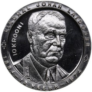 Estonia 10 krooni 1974 Exile fantasy coinage - General Johan Laidoner