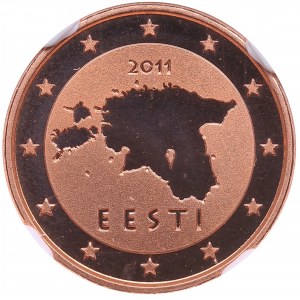 Estonia 1 Cent 2011 - NGC PF 69 RD ULTRA CAMEO