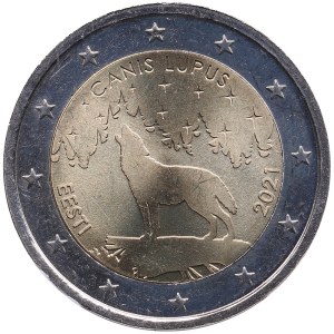 Estonia 2 Euro 2021 - Canis Lupus - NGC MS 64