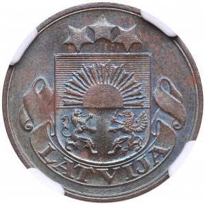 Latvia 2 Santimi 1922 - NGC MS 62 BN