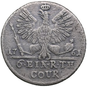 Russia, Prussia 1/6 Taler 1761