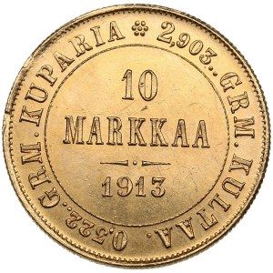 Finland, Russia 10 Markkaa 1913 S