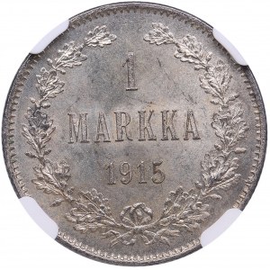 Finland 1 Markka 1915 S - NGC MS 64+